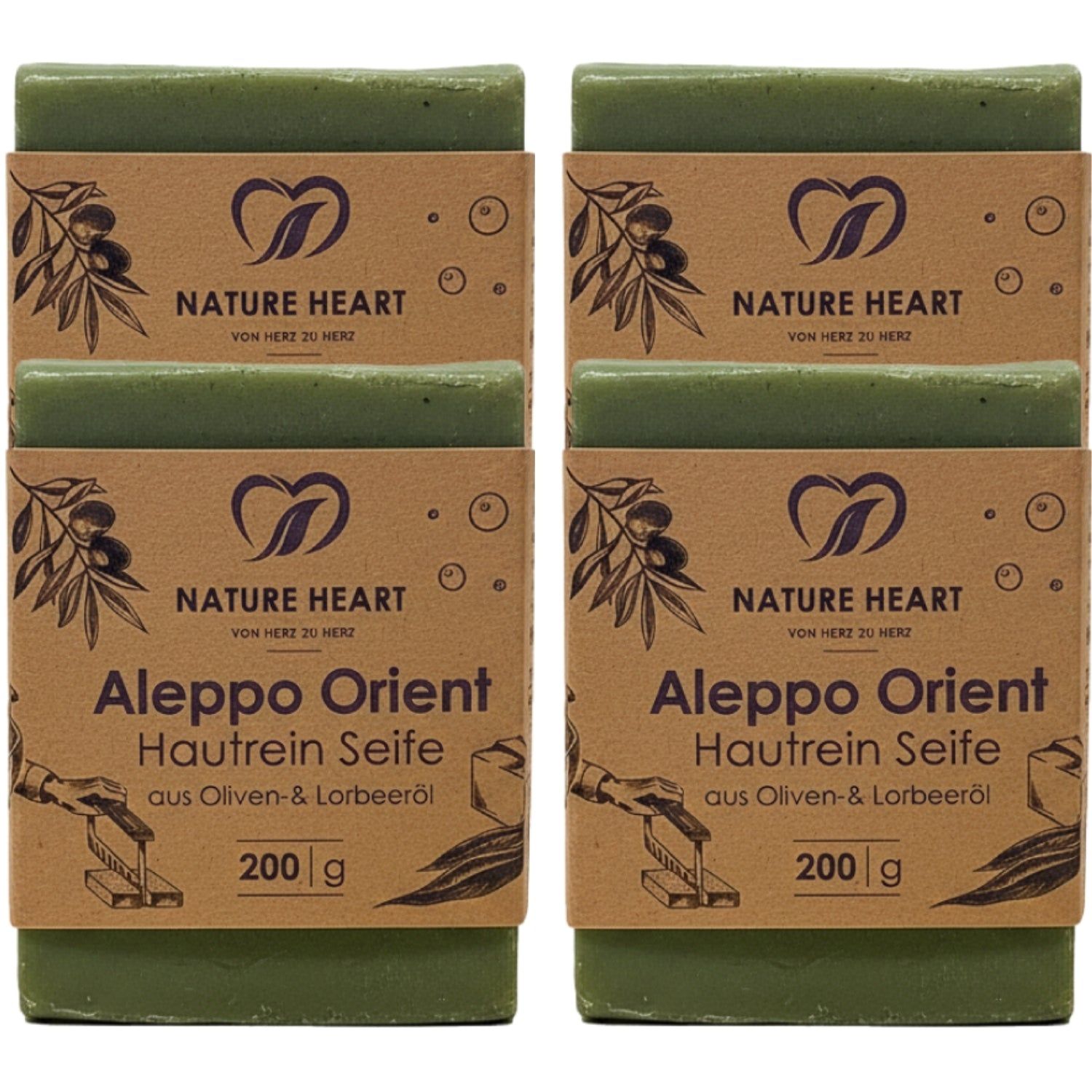 Nature Heart Aleppo Seife - Orient Hautrein