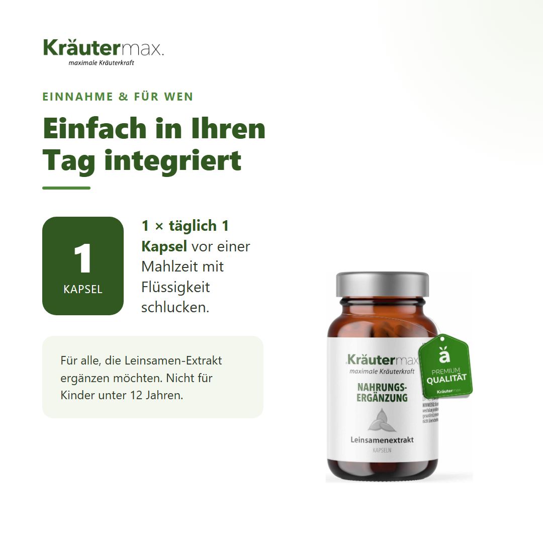 Qualitätsmerkmale von Kräutermax: Nach Originalrezeptur, vegan, glutenfrei, ohne Zusatzstoffe.
