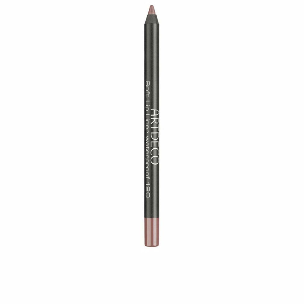 Artdeco Soft Lip Liner Waterproof 120. Lipliner-Stift mit schwarzem Schaft. Spitze und unteres Ende in Rosa.