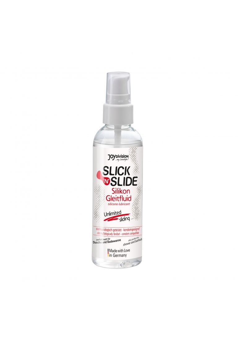 JOYDIVISION Slick'n'Slide Silikon Gleitfluid in klarer Sprühflasche.
