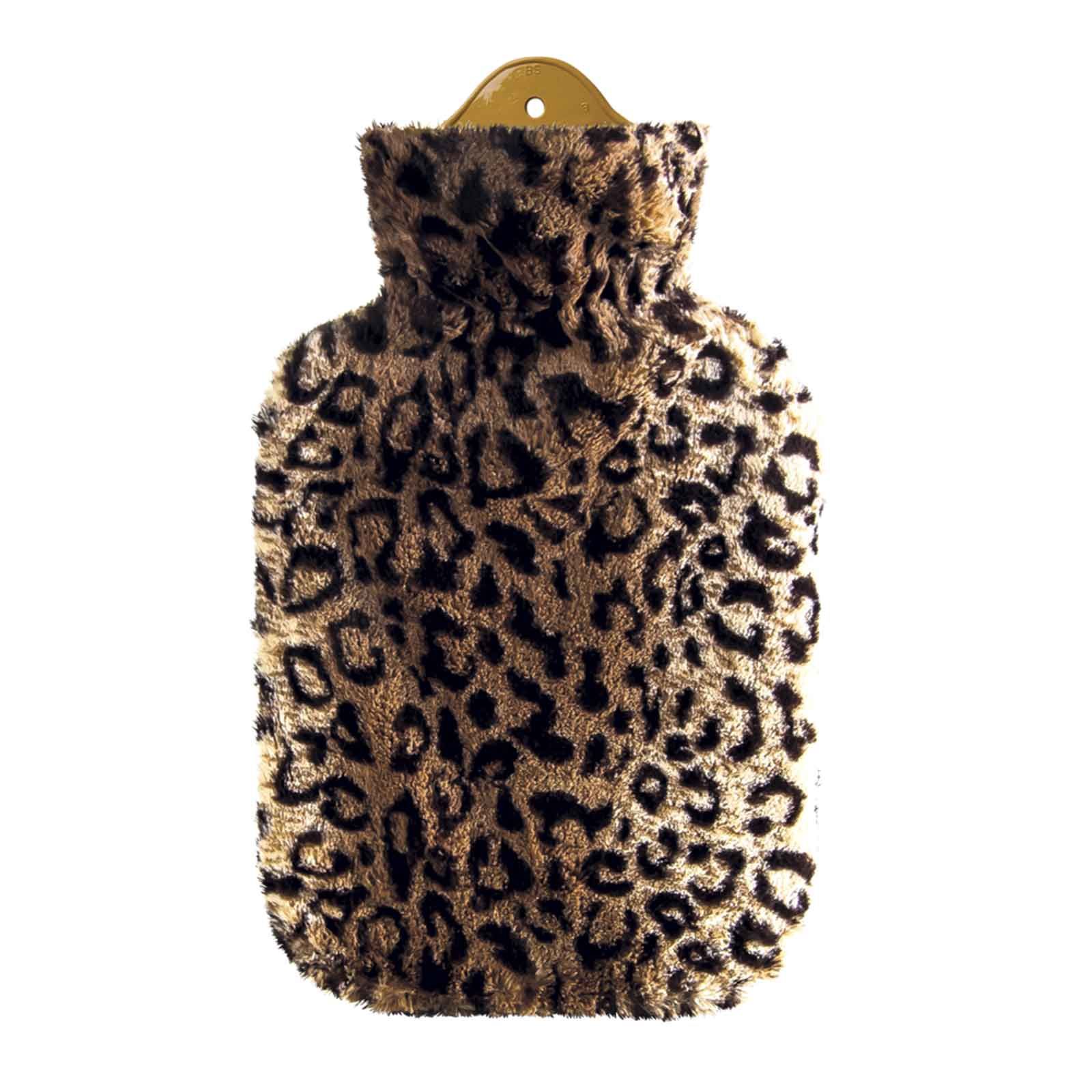 Sänger Wärmflasche Plüschbezug Leopard
