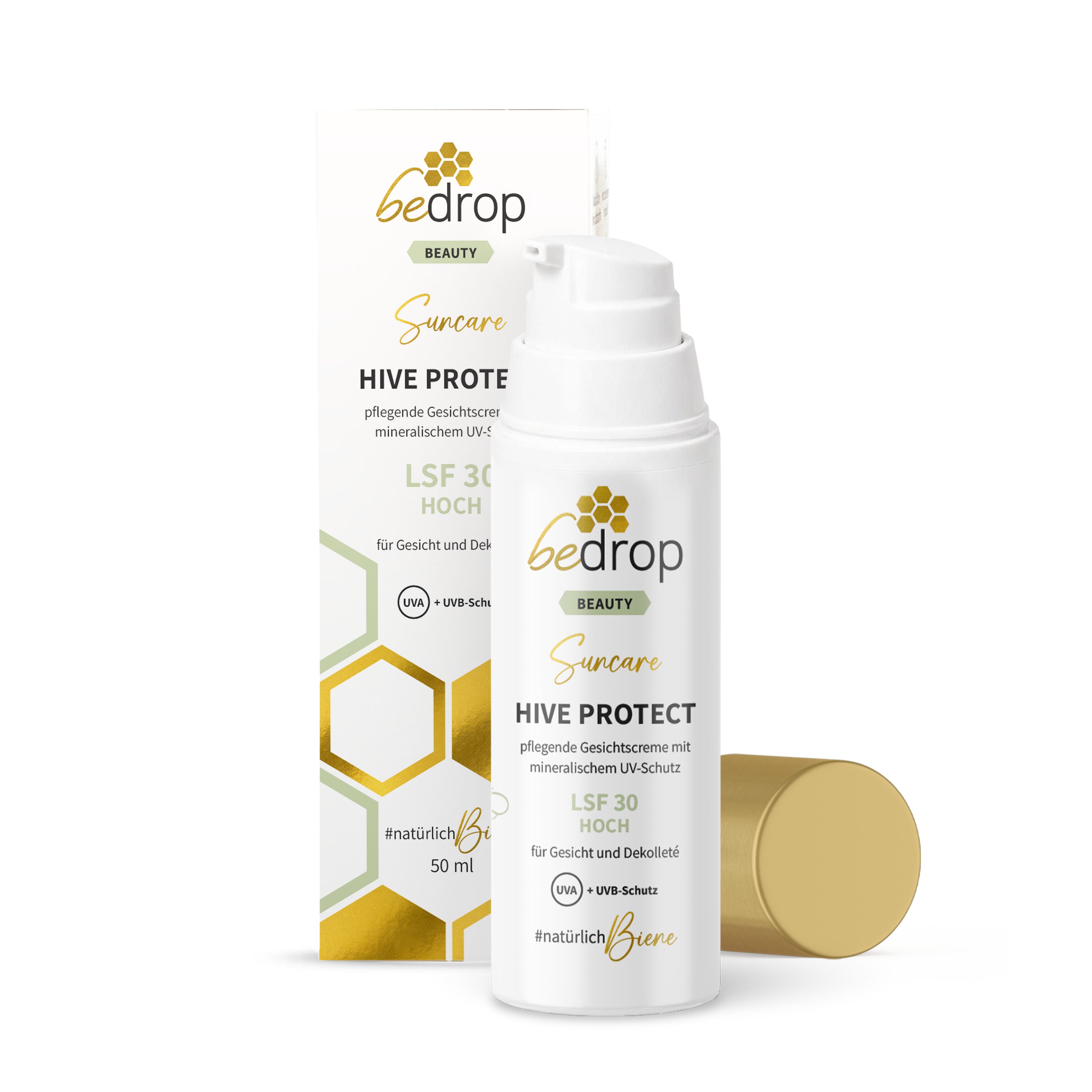 HIVE PROTECT LSF 30 - Sonnencreme für Gesicht mit mineralischem UVA & UVB-Schutz