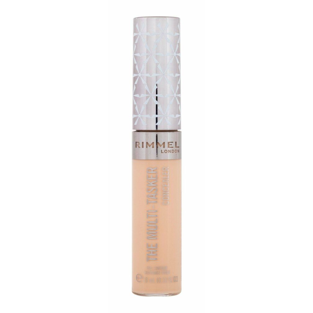 Rimmel London The Multi-Tasker Concealer 050-Sand. Beige Concealer-Tube mit silbernem Deckel.