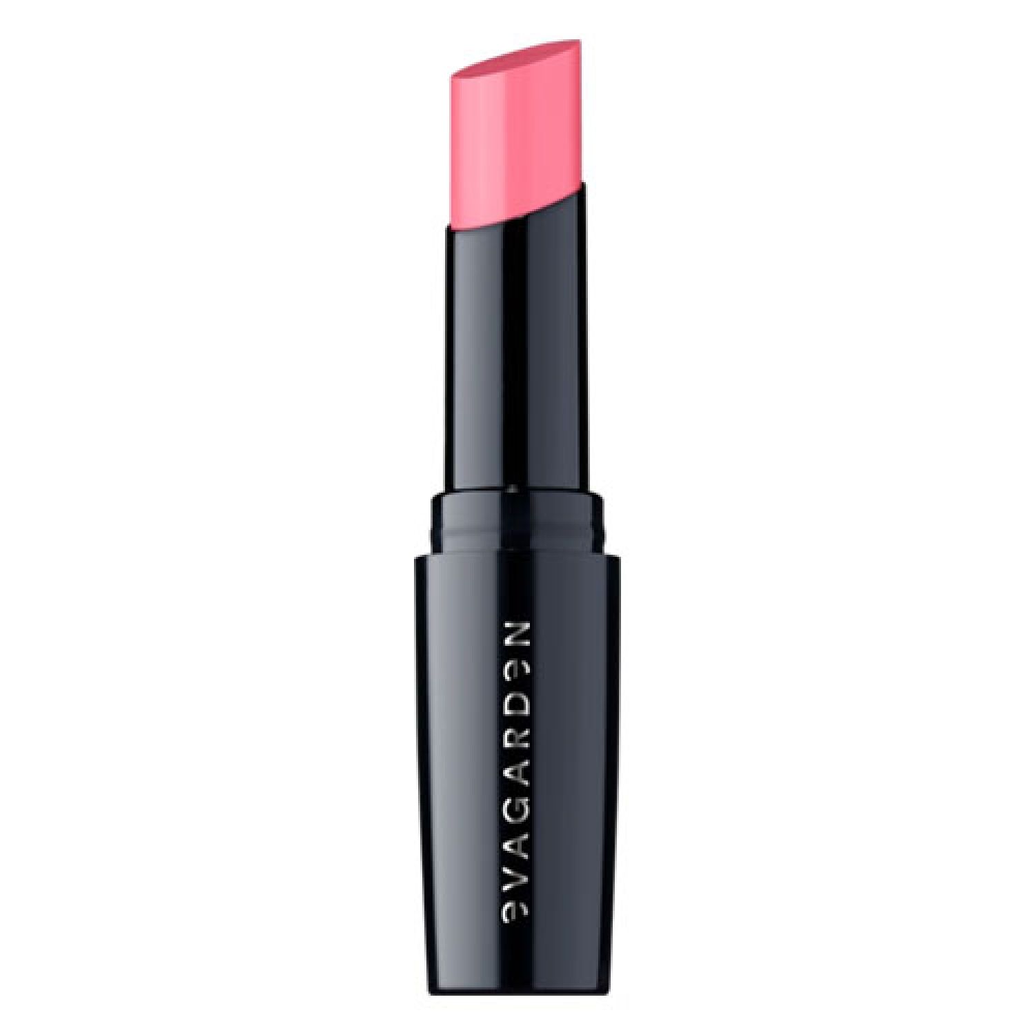 Lippenstift, rosa Farbe, schwarze Hülse. Aufschrift: EVAGARDEN.