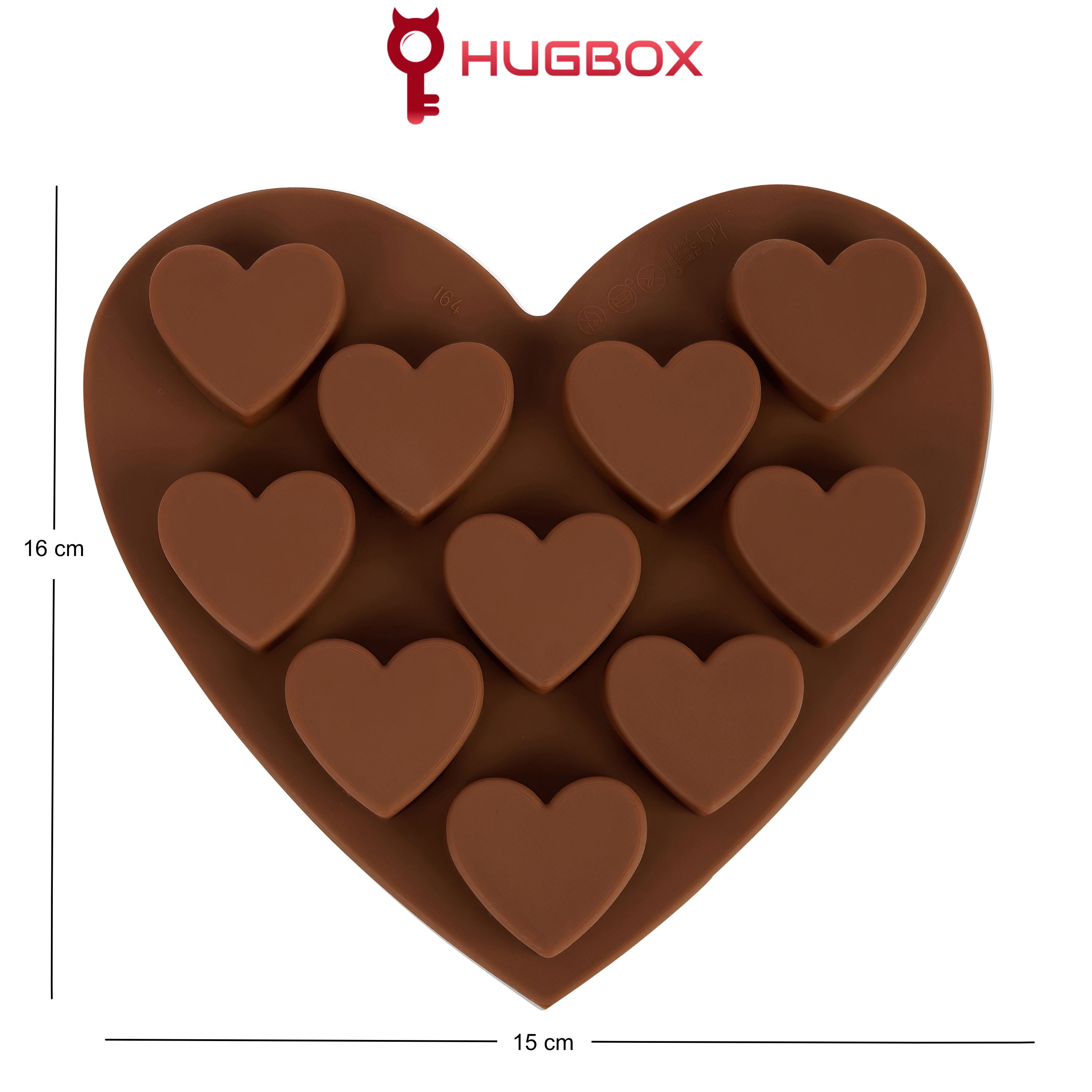 HUGBOX Herzform aus Silikon – Eiswürfel- und Backform für Romantische ...