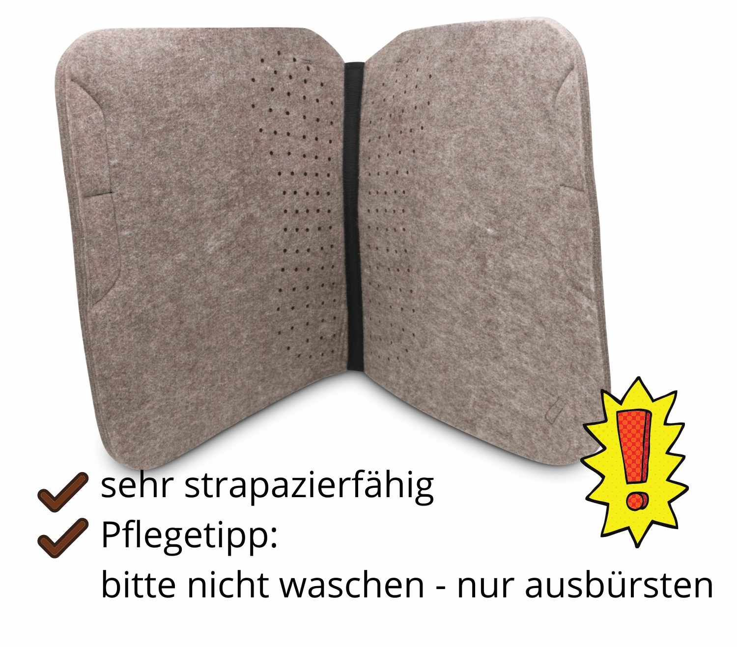 Filzschabracke, braun, strapazierfähig. Pflegehinweis: nicht waschen, nur ausbürsten.