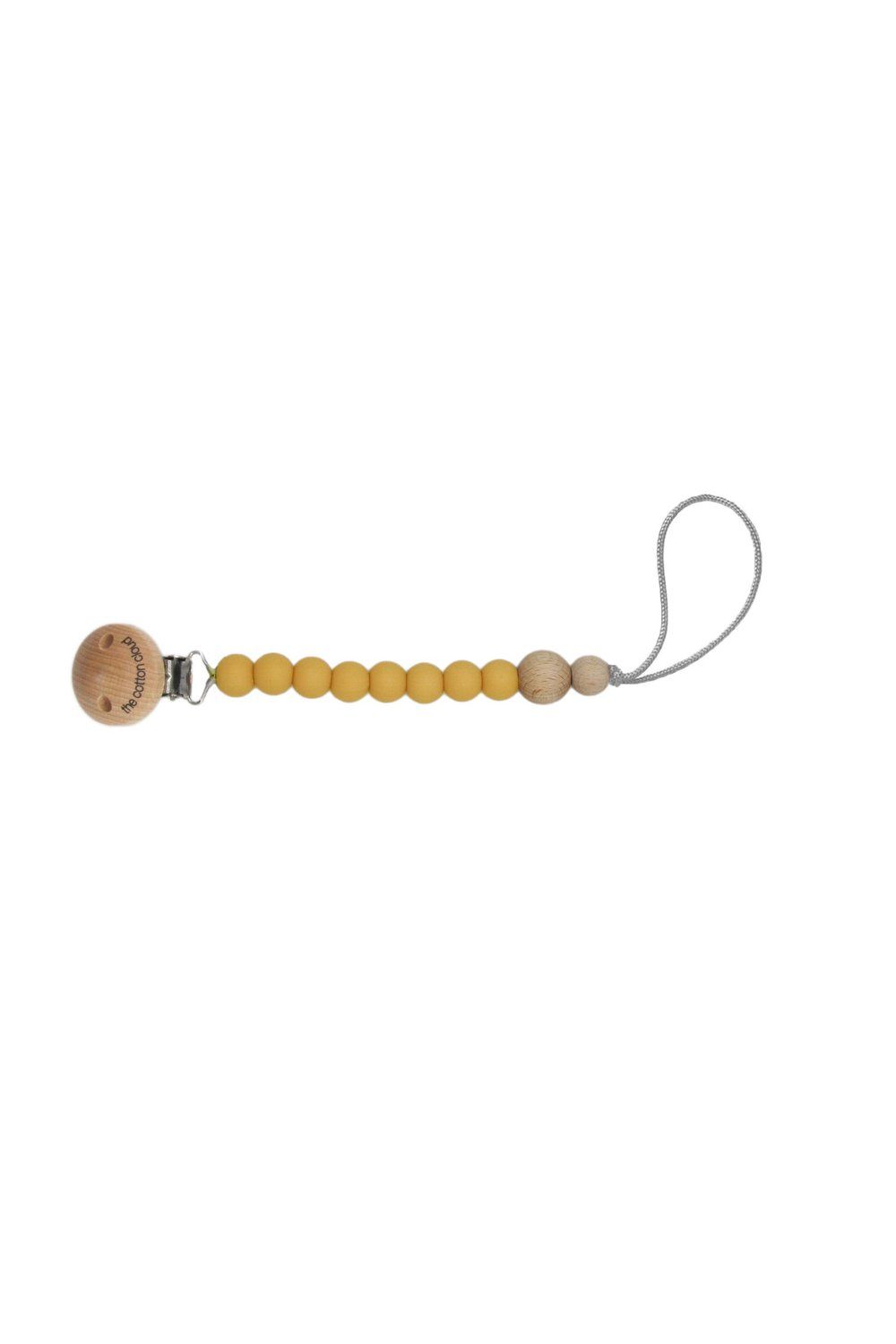 the cotton cloud Schnullerkette Round Mustard