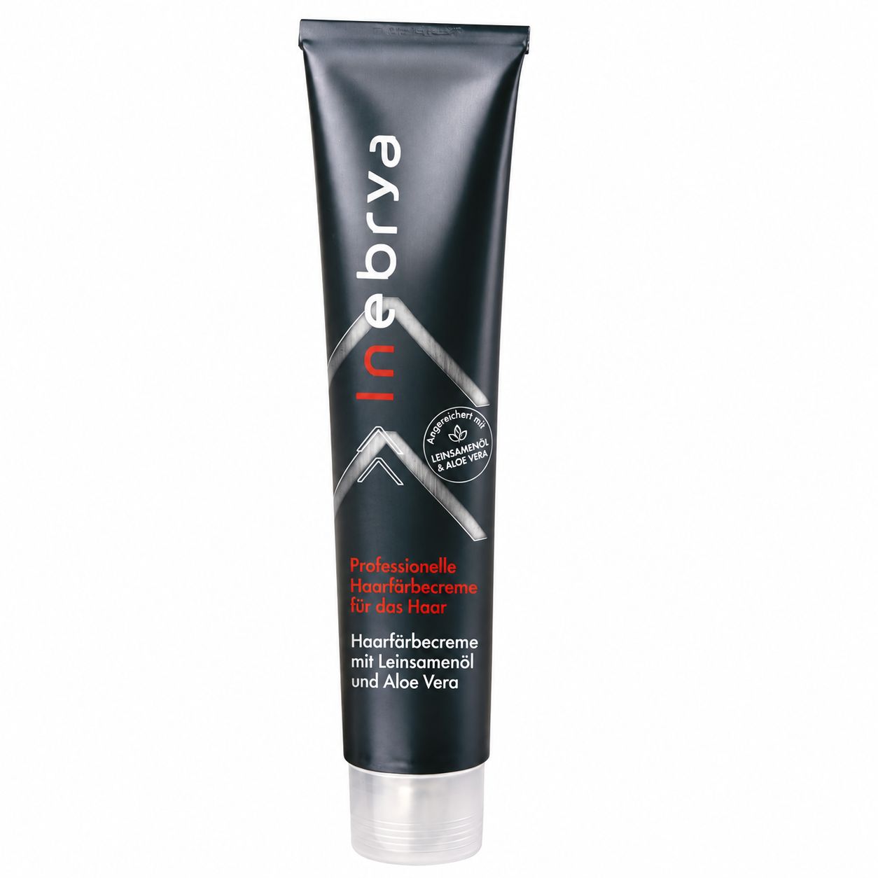 Inebrya Professionelle Haarfarbencreme mit Leinöl und Aloe Vera, Tube.