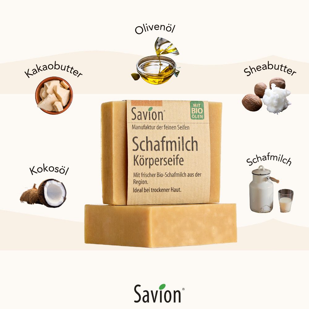 Savion Schafmilch Körper- und Haarseifen 2er Set