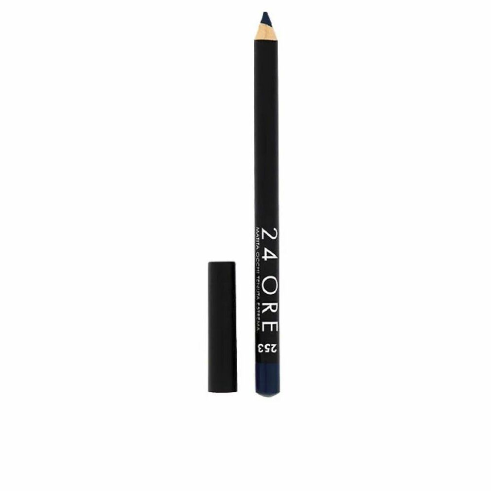 Schwarzer Eyeliner-Stift mit Kappe. Aufschrift 24 Ore, 253. Blaue Spitze.
