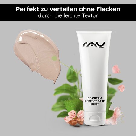 RAU Cosmetics BB Cream Light LSF12 Make Up, Glow, Pflege, UV-Schutz 5in1 Creme ohne Flecken