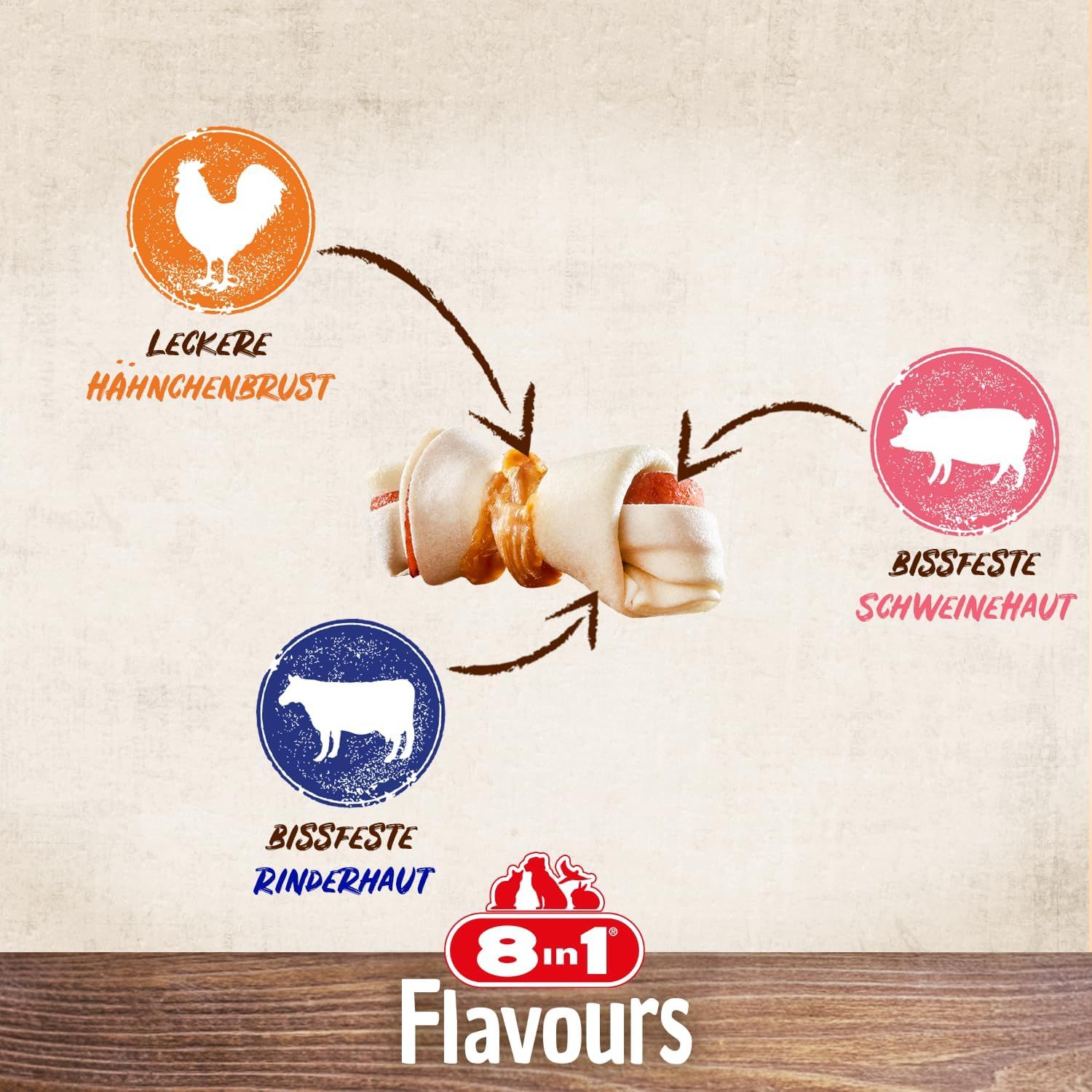 8in1 Triple Flavour Knochen XS