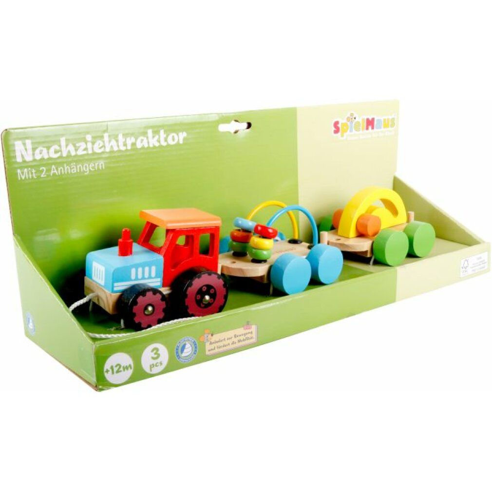 VEDES Großhandel GmbH - Ware SpielMaus Nachziehtraktor mit 2 Anhänger