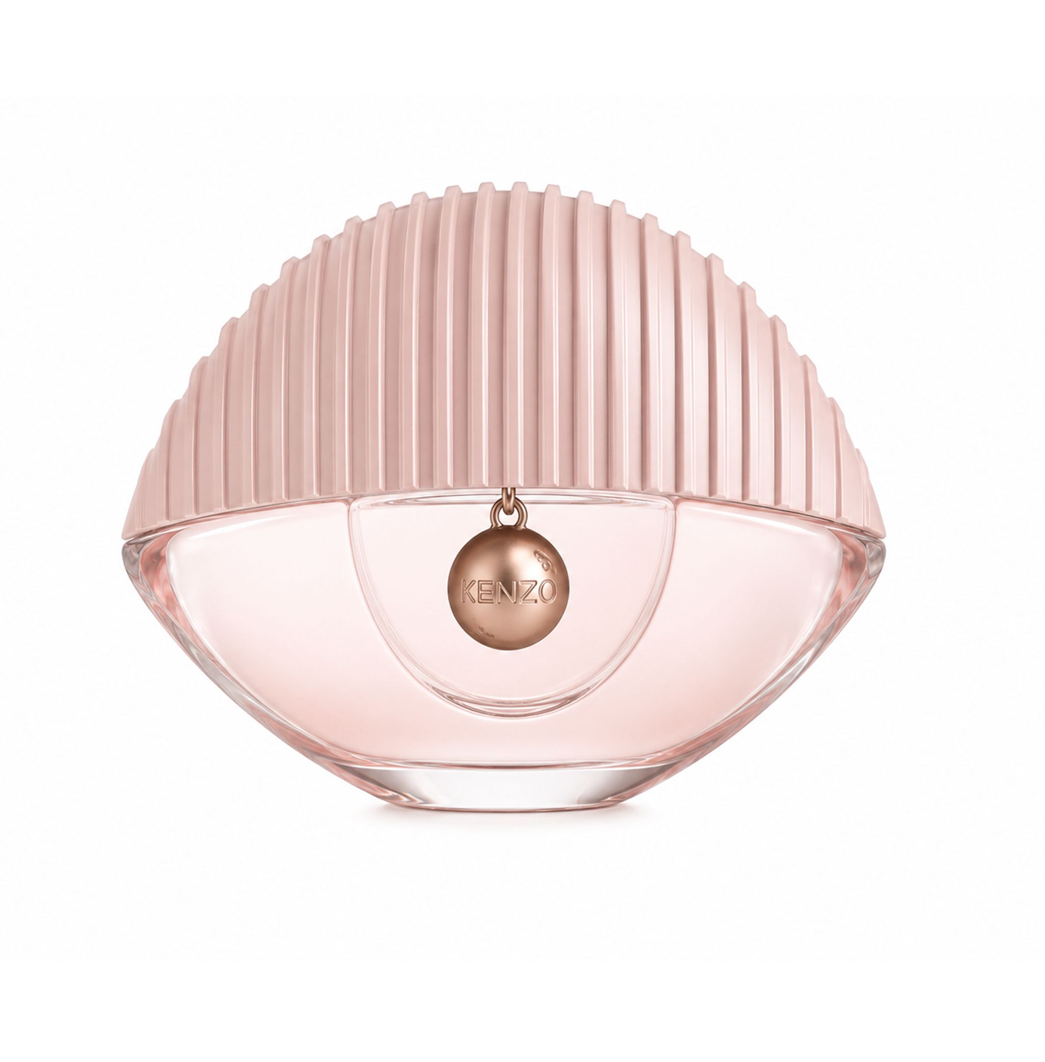 Kenzo World Eau de Toilette Spray. Flakon in Augenform, rosa. Kugelanhänger. Ohne Verpackung.