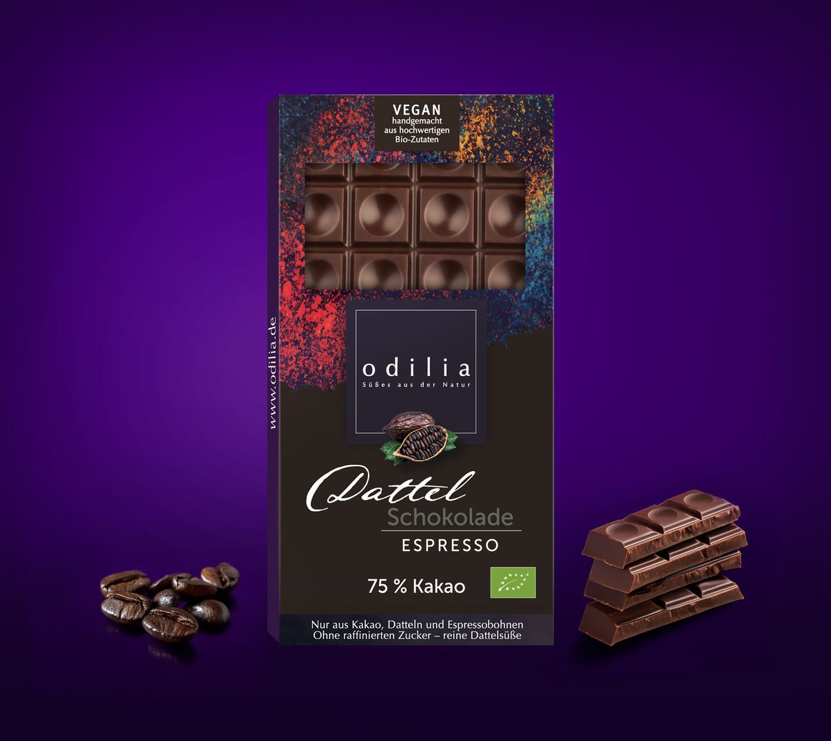 odilia Bio Dattel Schokolade mit Espresso