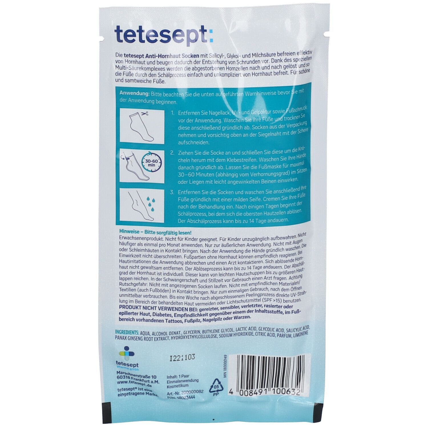 tetesept® Anti-Hornhaut Socken