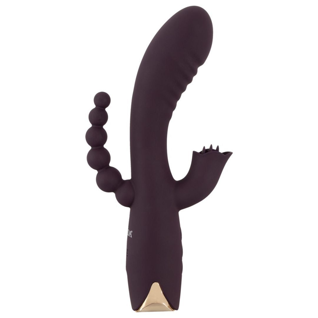 Rabbitvibrator „Triple Vibrator“ mit Analstimulator | 10 Vibrationsmodi | Javida