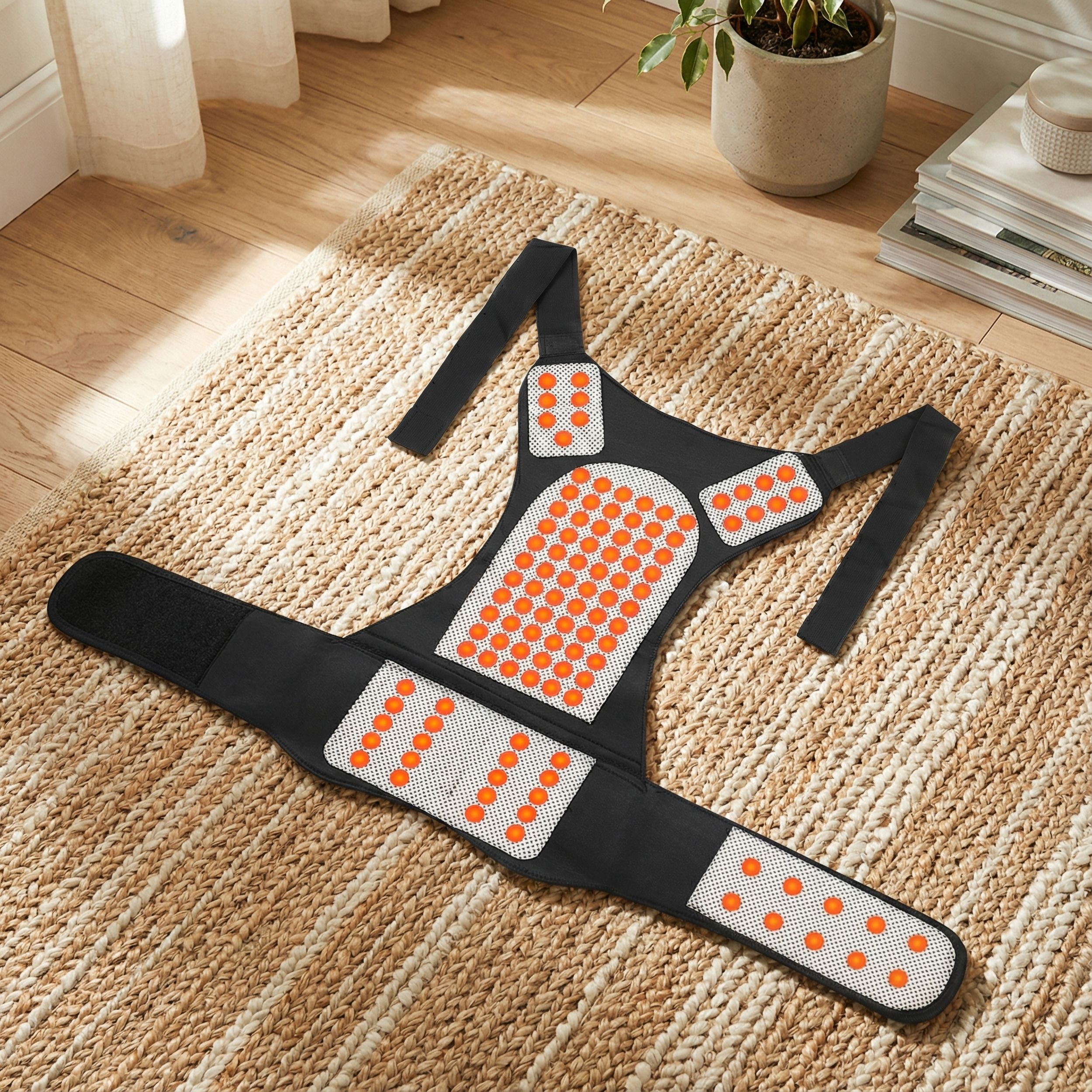 Rückenstützweste mit Wärme, Lendengurt – 111 Magnete & Turmalin, Rückenunterstützung