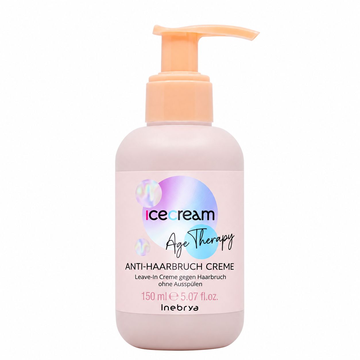 Inebrya Ice Cream Age Therapy Anti-Haarbruch Creme, 150ml Flasche mit Pumpspender.