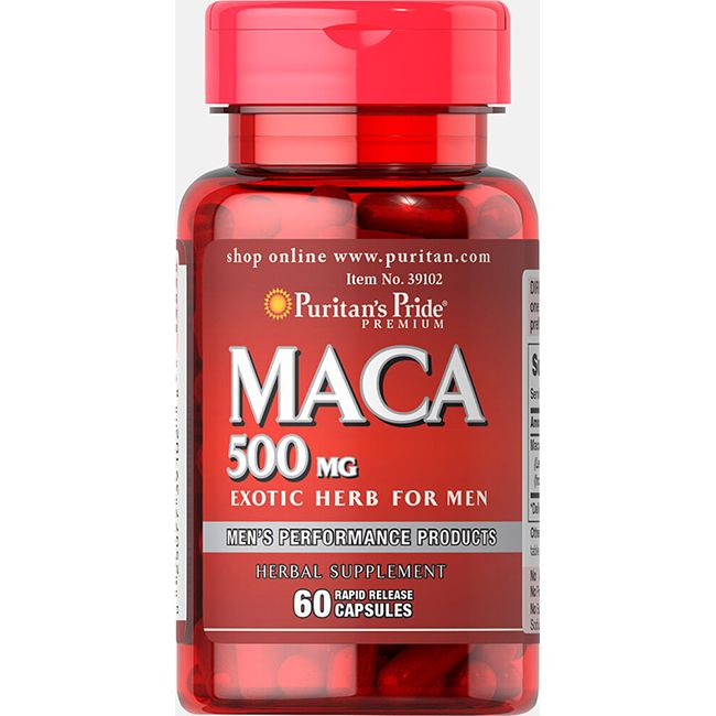 Puritan's Pride Maca 500 mg Kapseln, 60 Stück.