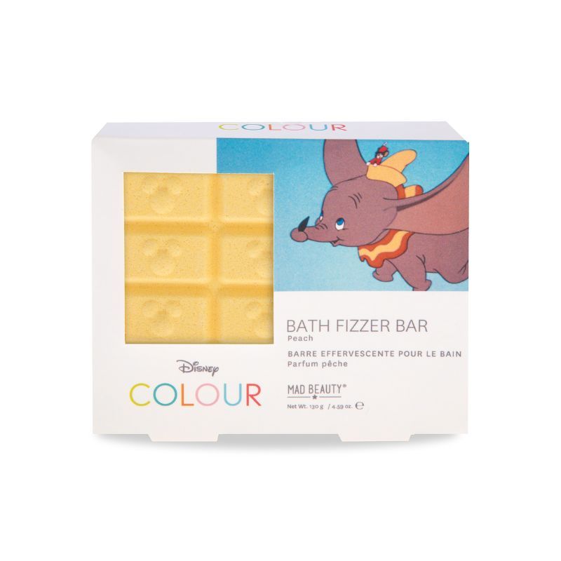 Verpackung mit sechs gelben Bad Fizzern. Aufdruck von Dumbo und Produktbezeichnung. Marke: Disney Colour, Mad Beauty.