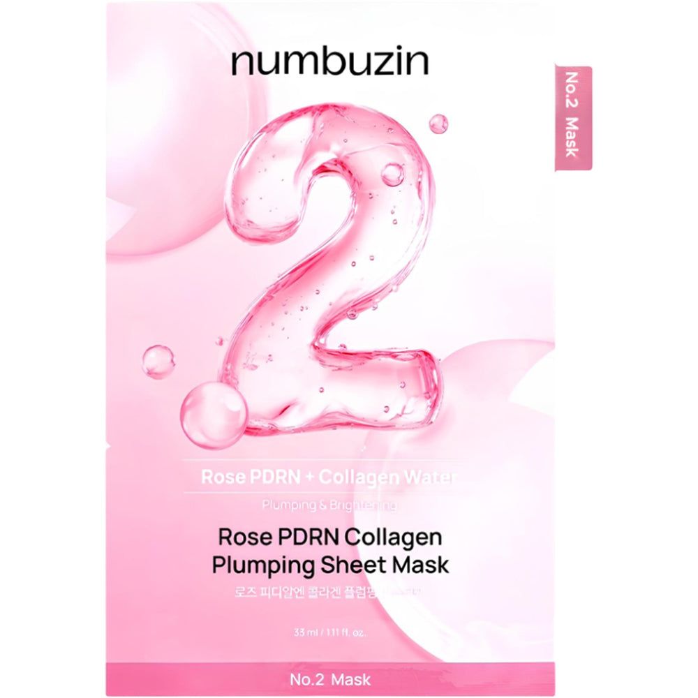 NUMBUZIN Nr.2 Rose PDRN Collagen Plumping Tuchmaske