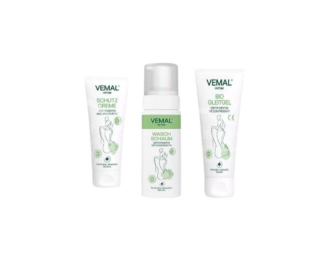 VEMAL Intimpflege-Set – Waschschaum, Schutzcreme & Gleitgel vegan pH-neutral