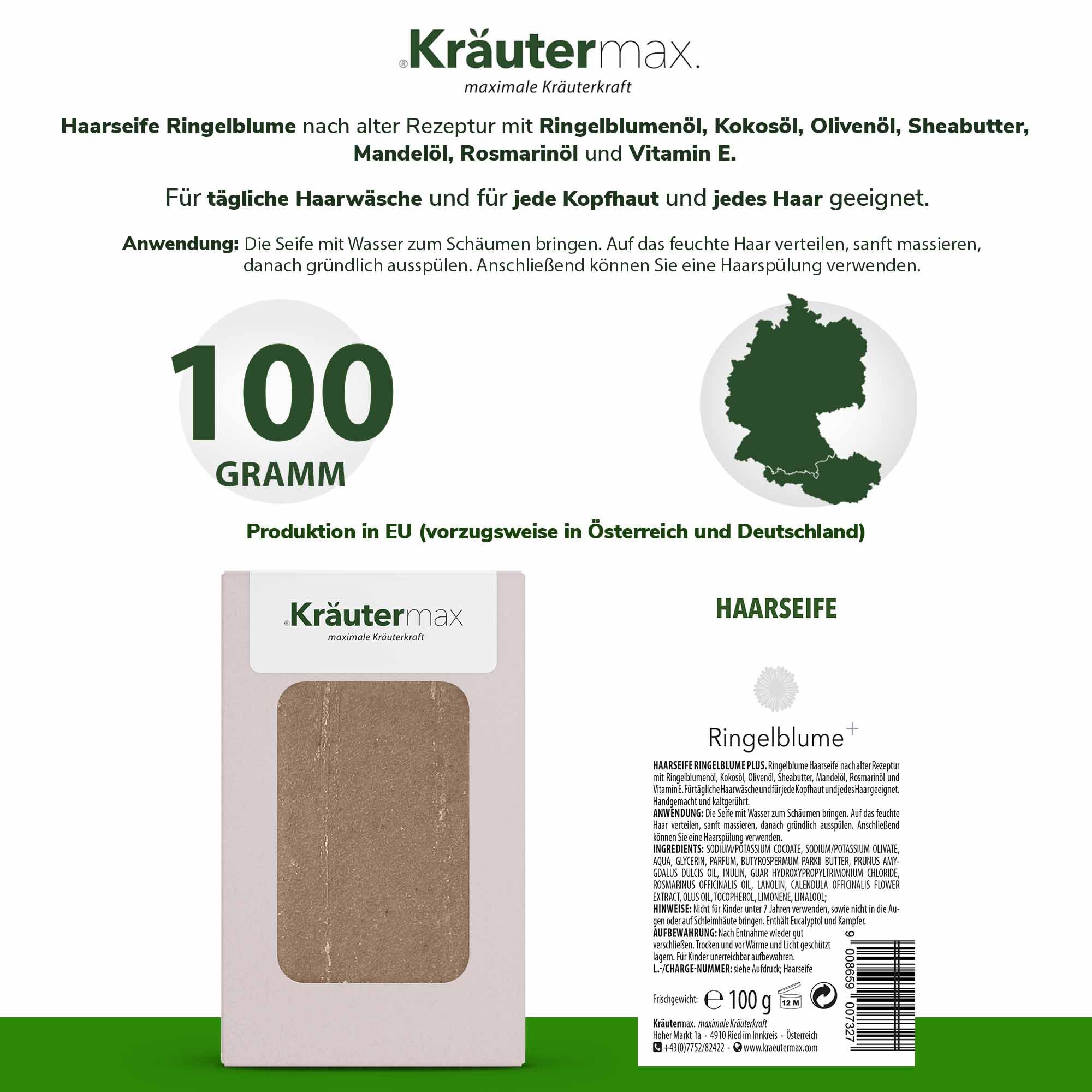 Kräutermax Haarseife Ringelblume plus