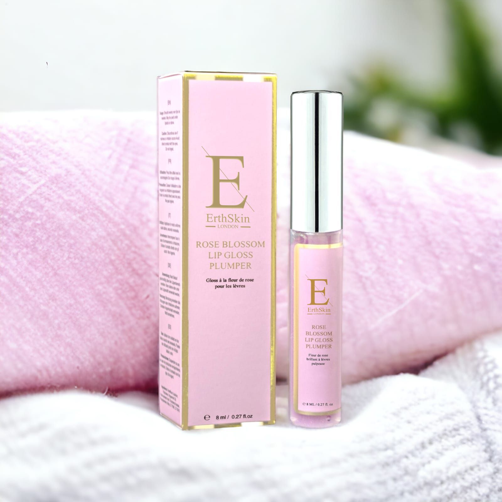 ErthSkin London Rosenblüten-Lipgloss, praller
