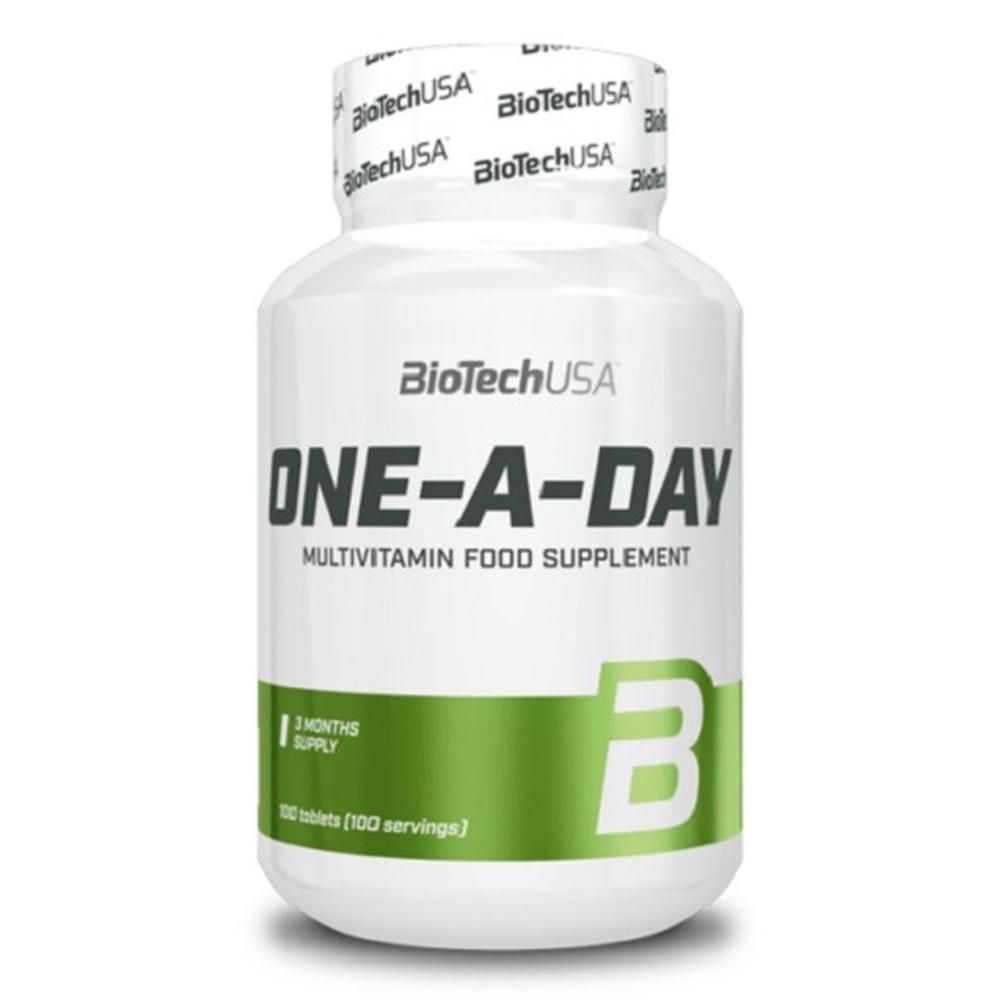 BiotechUSA ONE-A-DAY Multivitamin-Nahrungsergänzungsmittel, 100 Tabletten.