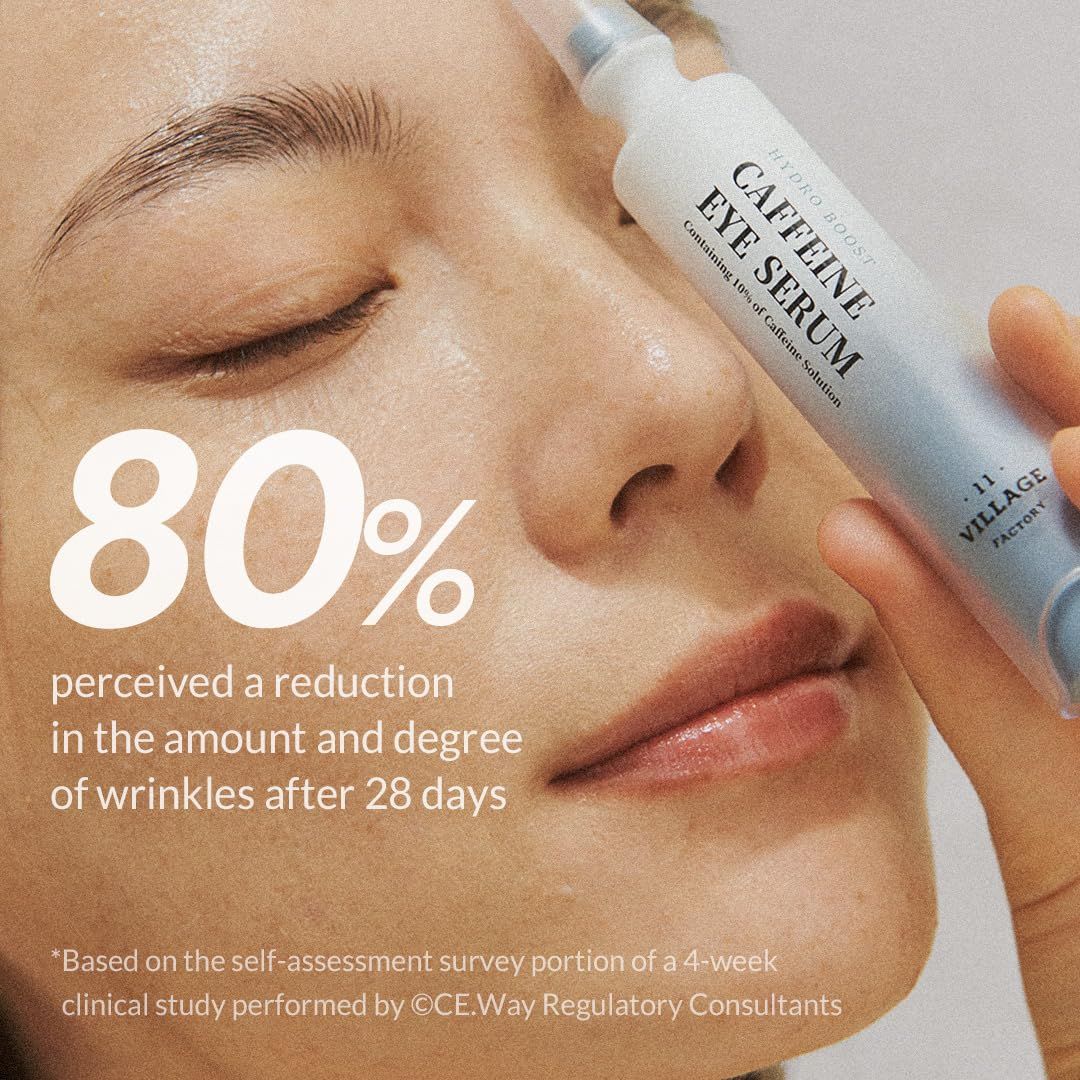 Gesicht einer Frau. Text: 80% Reduzierung von Falten nach 28 Tagen. Produkt und Logo im Hintergrund.