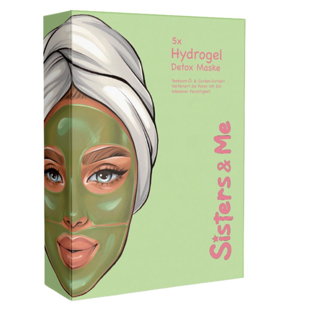 Sisters & Me Hydrogel Detox Maske mit Teebaumöl & Gurken-Extrakt