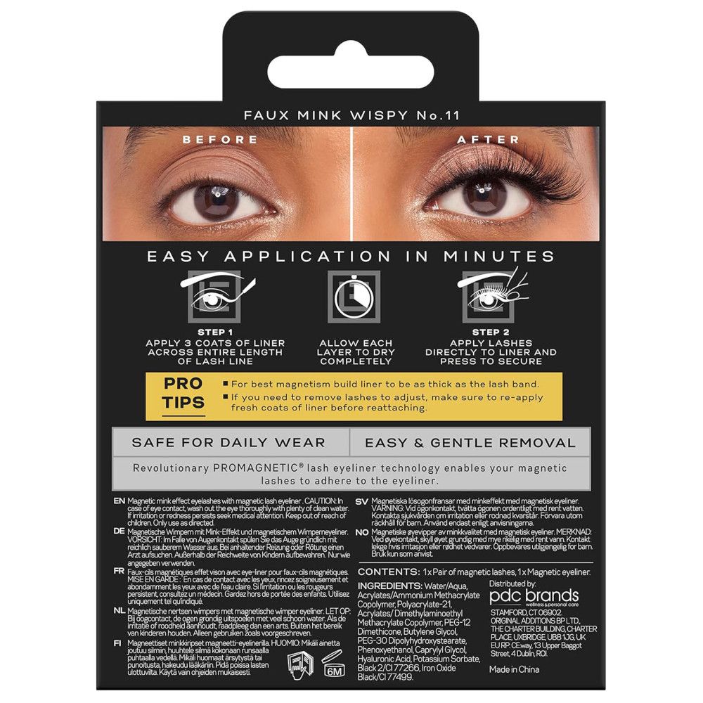 Eylure London - Promagnetic Wimpern & Eyeliner – Faux Mink Wispy