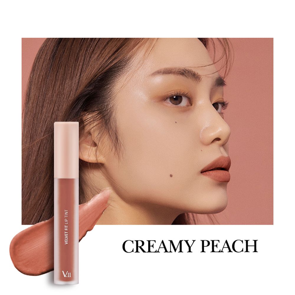 VILLAGE 11 FACTORY Velvet Fit Lip Tint Creamy Peach Liquid Lipstick