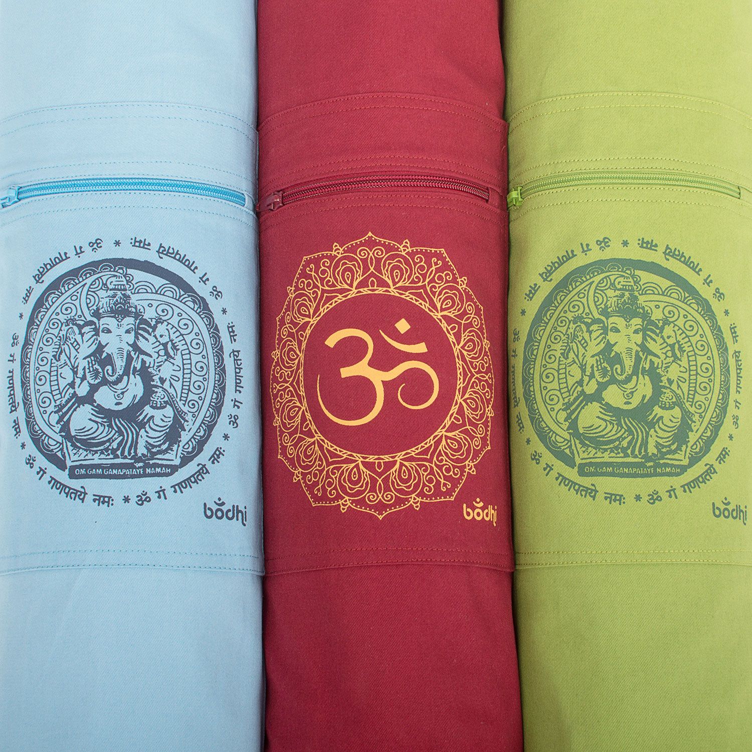 bodhi Shakti Toploader Bag "OM" lila, Baumwolle
