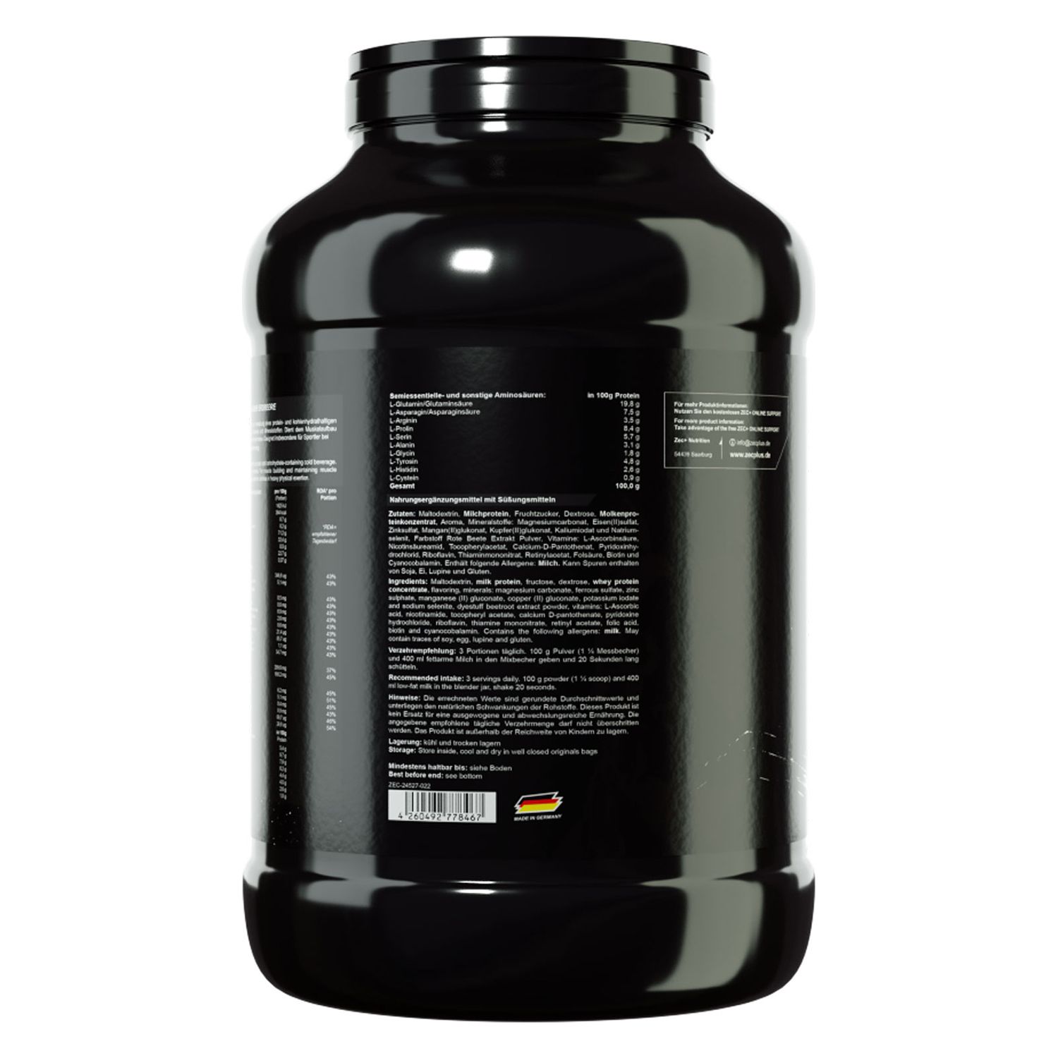 ZEC+ BULLGAINER Protein/ Eiweiß Erdbeere 3500 g - Shop Apotheke