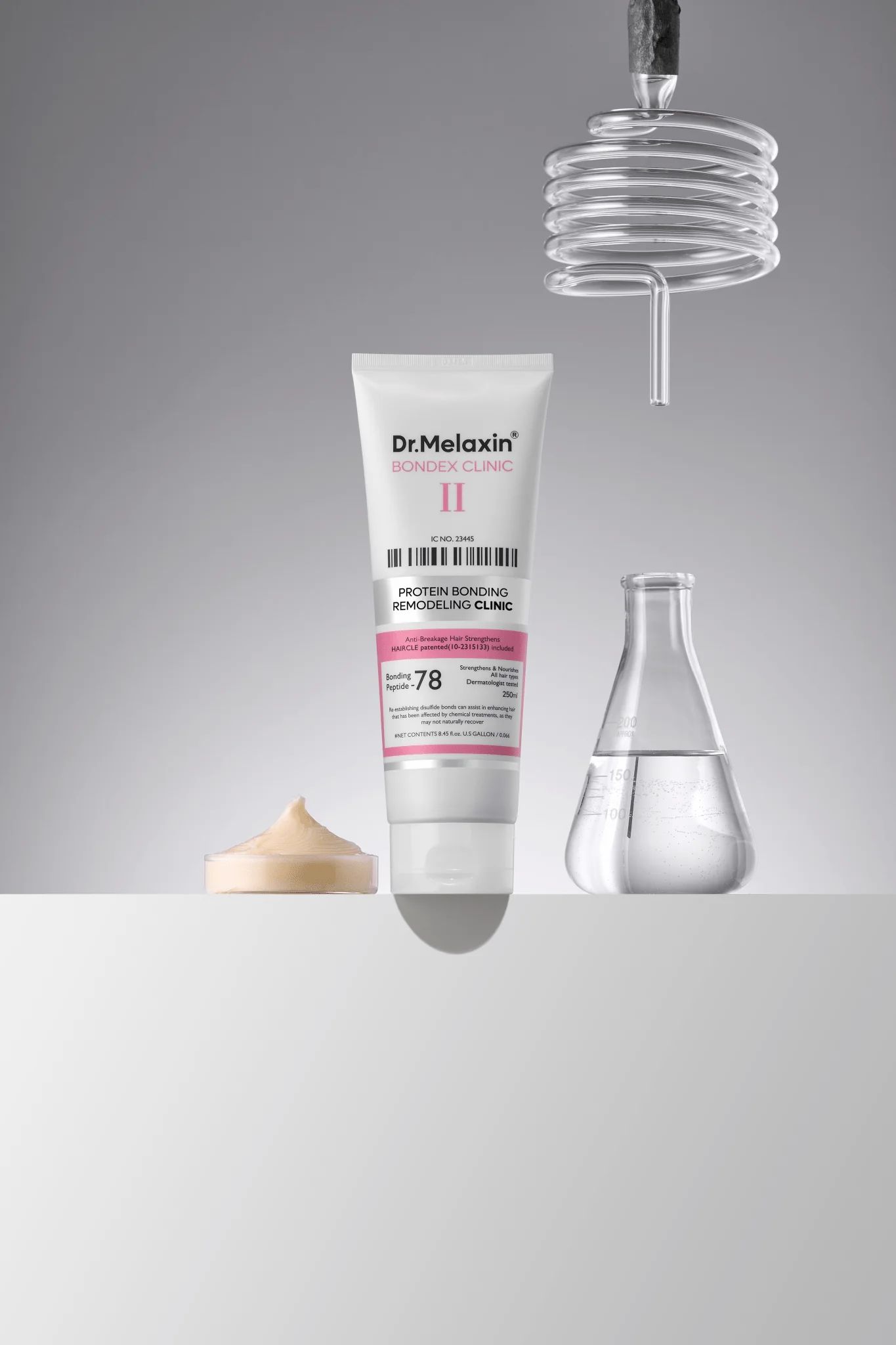 Dr. Melaxin Bondex Clinic II Protein Bonding Remodeling Clinic Tube mit Laborgeräten.
