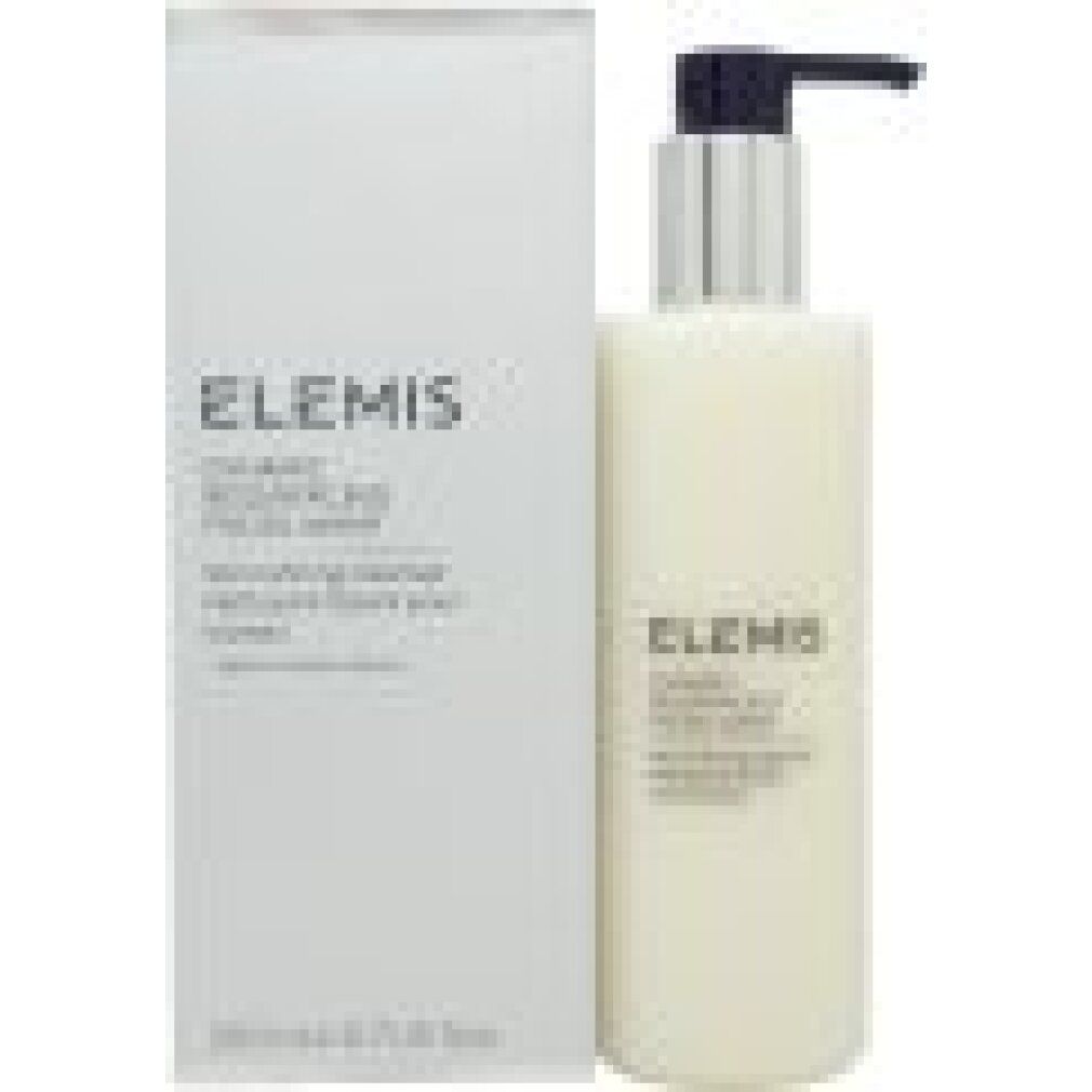 Flasche mit Pumpe und Karton. Aufschrift: Elemis Dynamic Resurfacing Facial Wash.